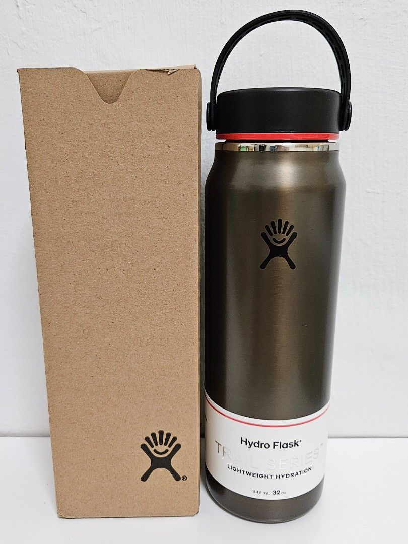 Genuine Hydro Flask insulator bottles 32 Oz Lightweight Wide Flex Cap  Obsidian color. Trail series is 25% lighter, u will appreciate the  difference!, Furniture & Home Living, Kitchenware & Tableware, Water Bottles