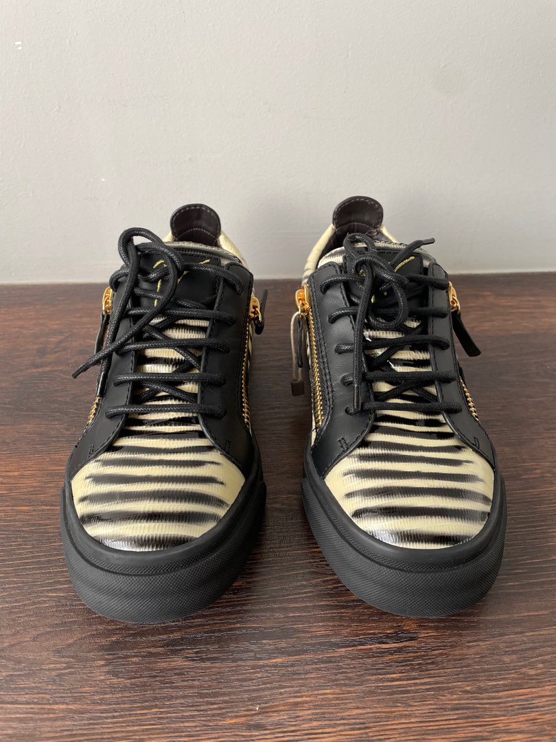 GIUSEPPE ZANOTTI Nicki printed lizard effect leather sneakers