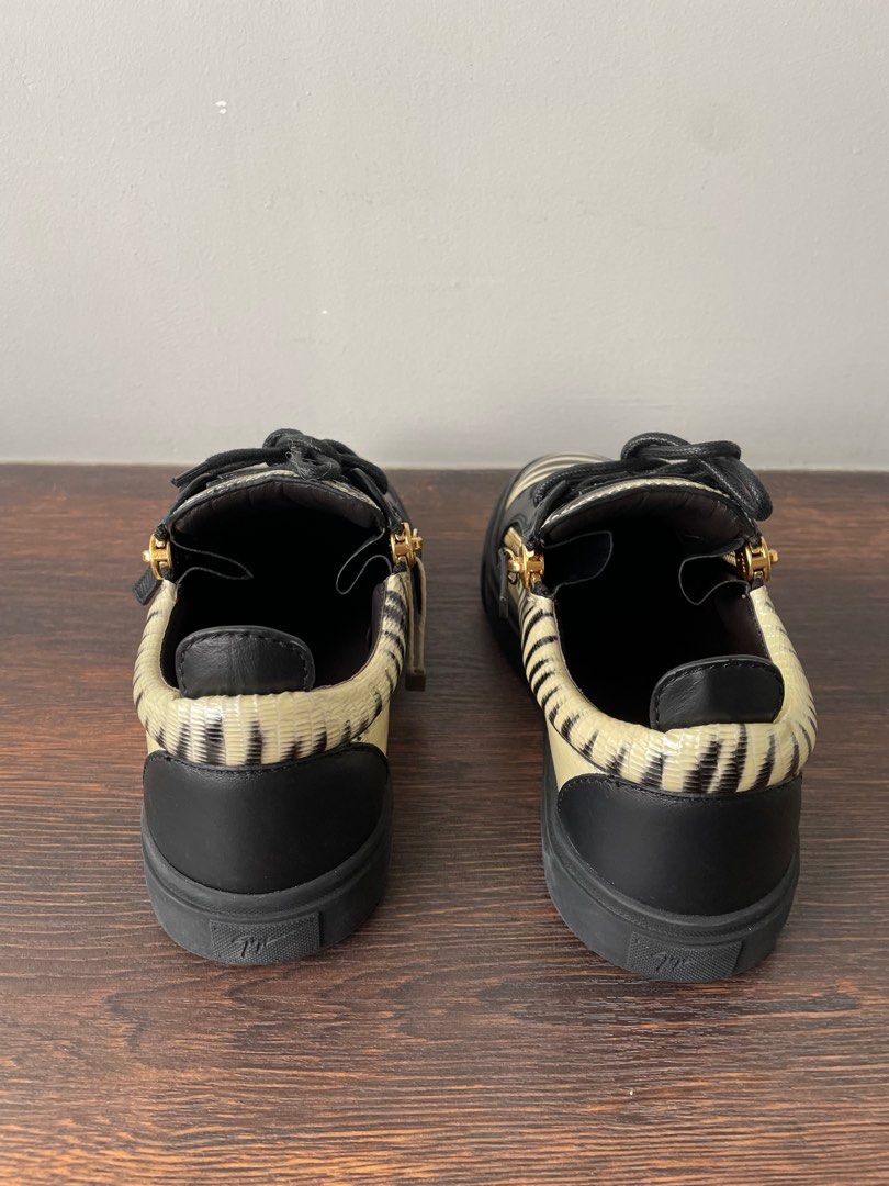GIUSEPPE ZANOTTI Nicki printed lizard effect leather sneakers