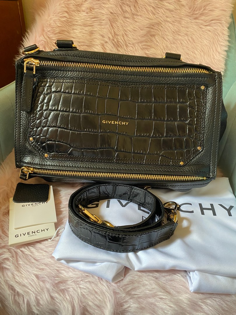 Givenchy Pandora Medium Croc Embossed