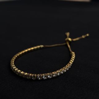 Gold Adjustable Minimalist Tennis Bracelet