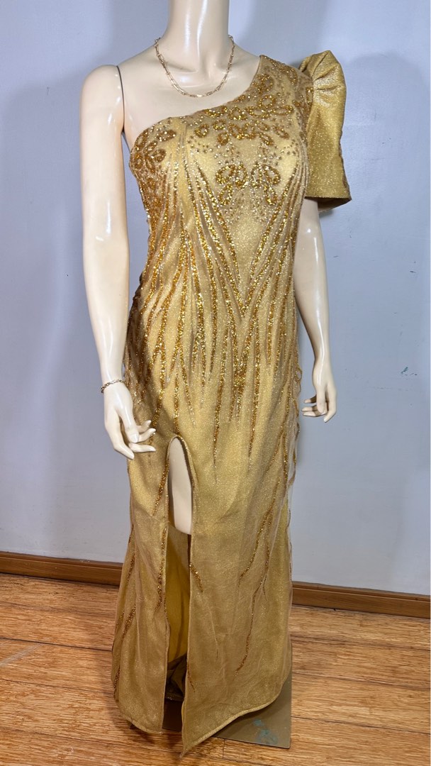 Gold filipiniana gown 2025