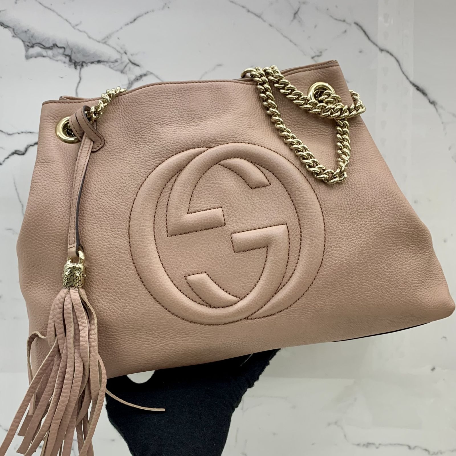 GUCCI 308982 SOHO PINK CHAIN SHOULDER BAG 237046978 KM Luxury