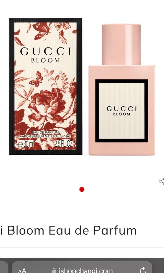 Gucci Bloom (Category: Fragrance & Deodorants) located in Singapore. Submitted by yzhhh (Listing ID 1281077458, Image 1). Description: Gucci bloom perfume. Got as part in of gift set so no box. Retail price 155, going for 65.