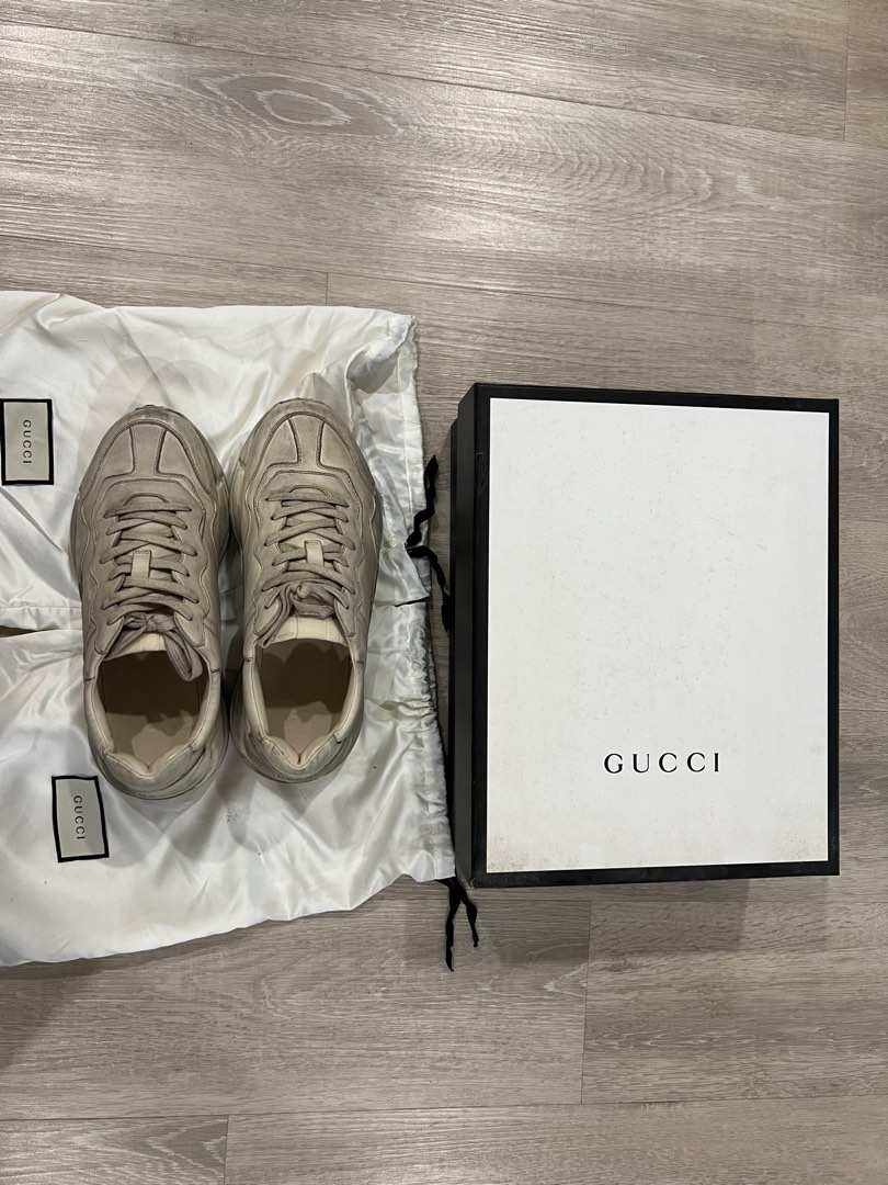 Gucci rhyton distressed sneakers shop