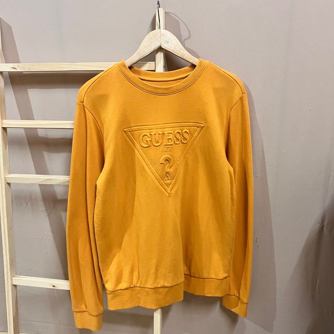 Yellow guess sweatshirt 2025