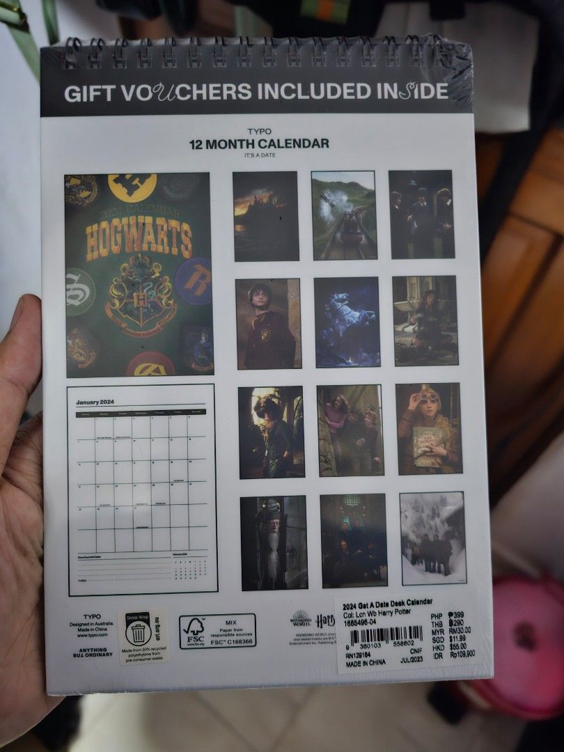 Harry Potter Hogwarts 2024 Calender Hobbies Toys Stationery Craft