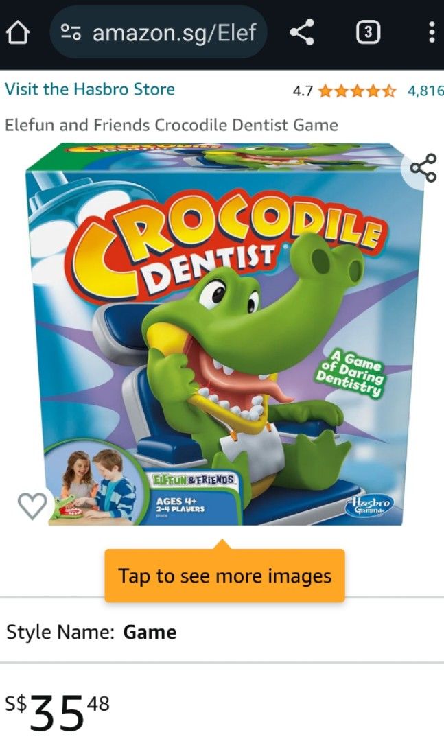 Hasbro elefun & friends crocodile dentist deals