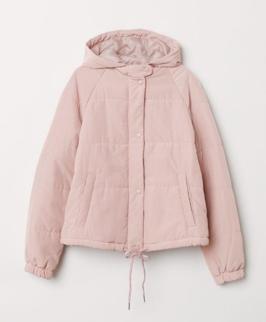 H M Light Pink Puffer Jacket Women s Fashion Coats Jackets and