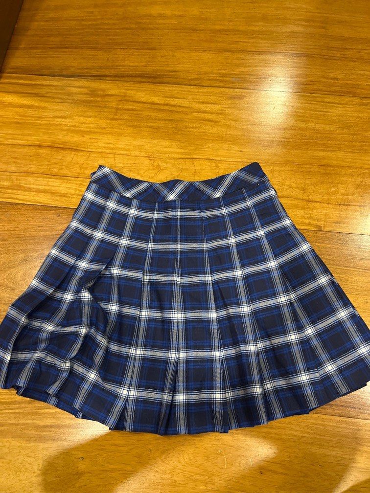 Blue plaid skirt h&m clearance