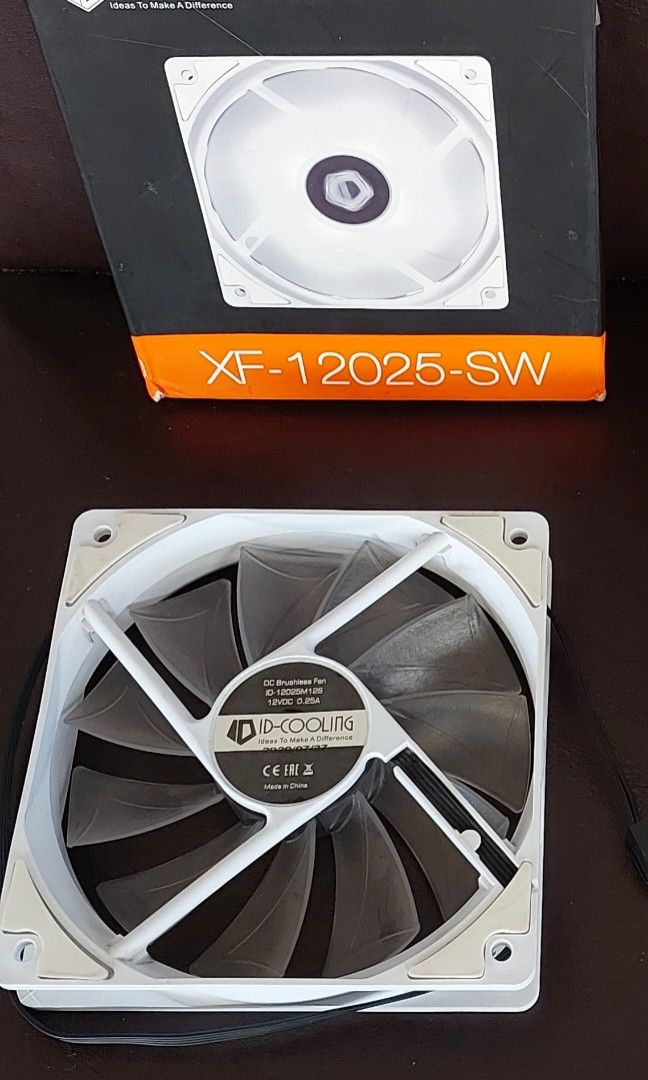 ID Cooling XF-12025-SW White White Light (Category: Computer Parts) located in Quezon City. Submitted by gabs_a (Listing ID 1281017698, Image 2). Description: Computer Case Fan Brand: ID Cooling Model: XF-12025-SW Color: White LED Color: White Pins: 4 Note: - As the difference between camera and computer display, there is a discrepancy on the color. - Kindly inform ahead since I am not always bringing the item to work. - I don't do refunds nor is