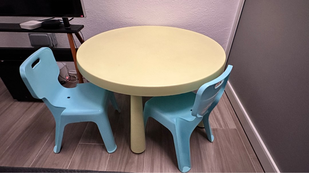 IKEA kid round table 2 chairs Babies Kids Baby Nursery