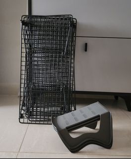 IKEA PINNIG bench with shoe storage rack Black, Furniture & Home Living ...