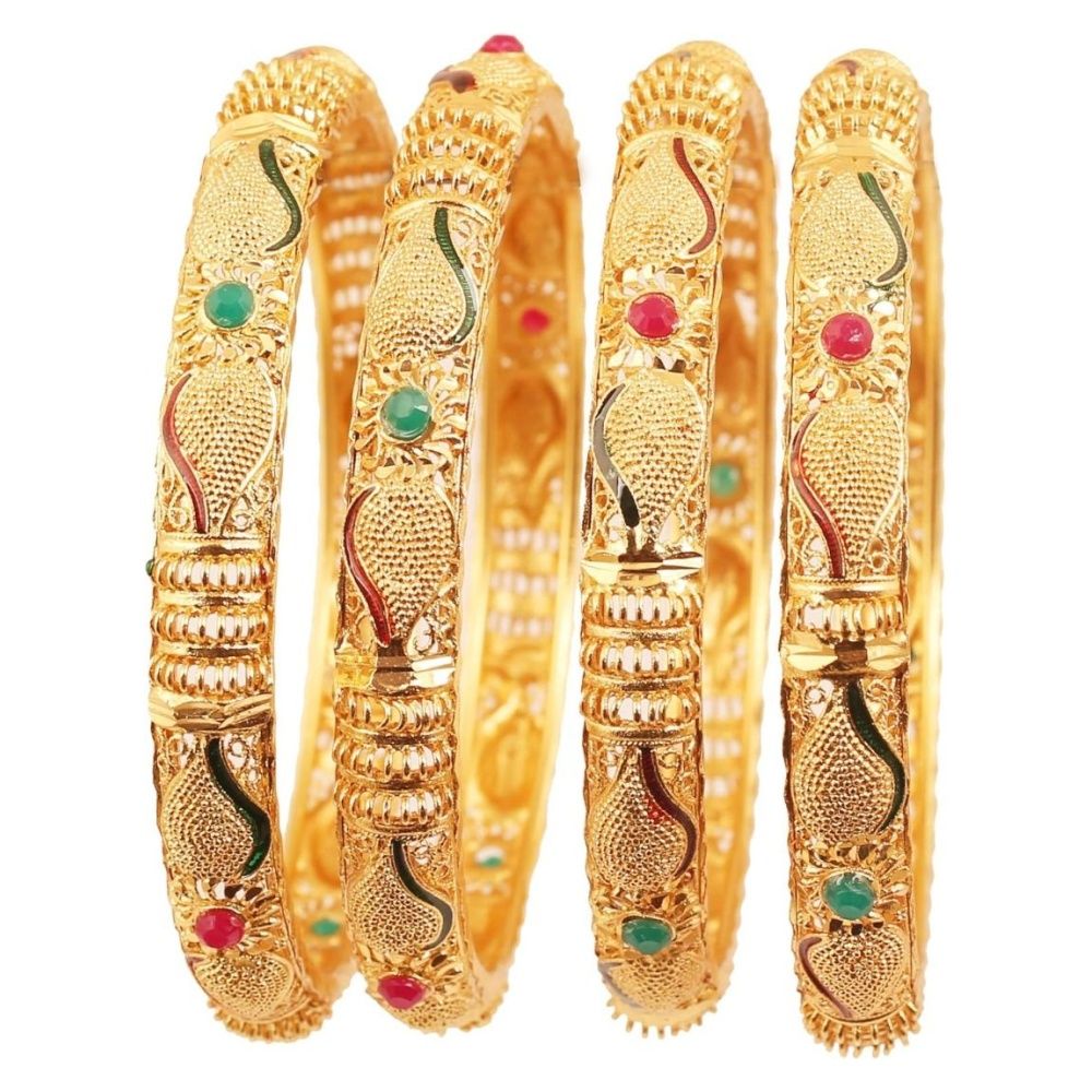 Meenakari gold bangles design hot sale