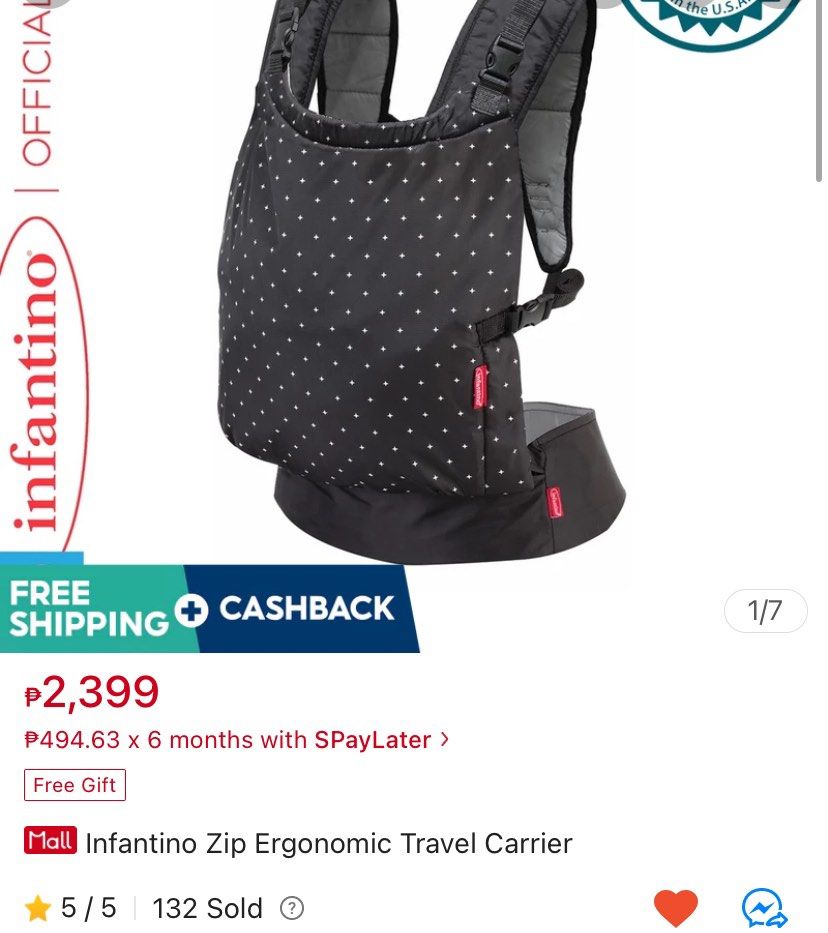 Infantino zip travel carrier on sale