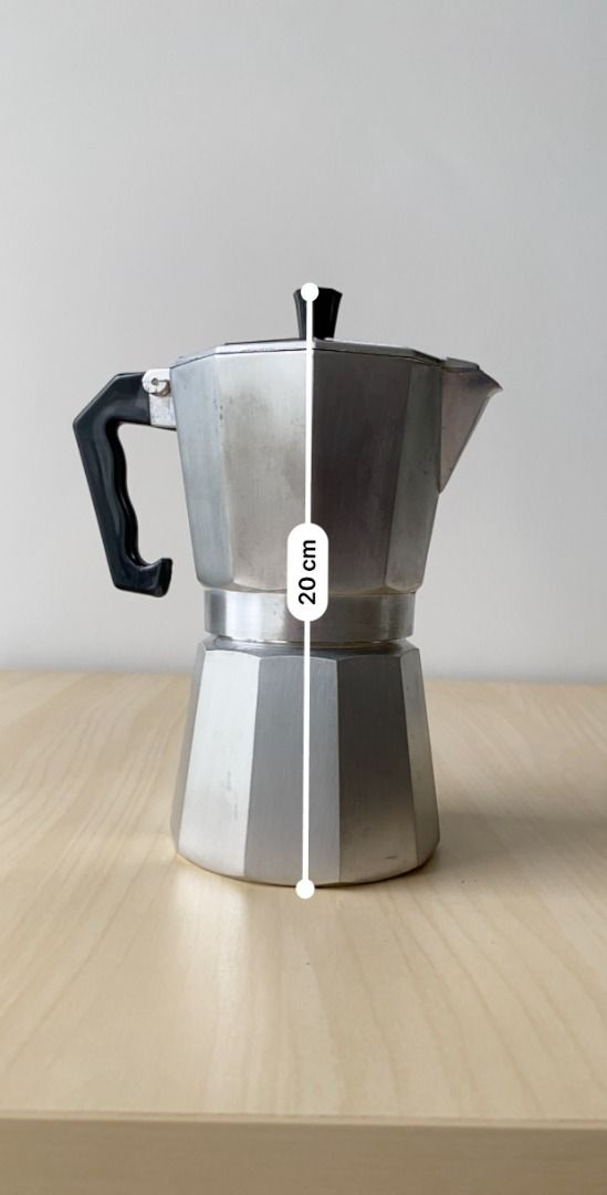 Italian Style Aluminum Moka Pot 6 cups, Furniture & Home Living, Kitchenware & Tableware, Coffee