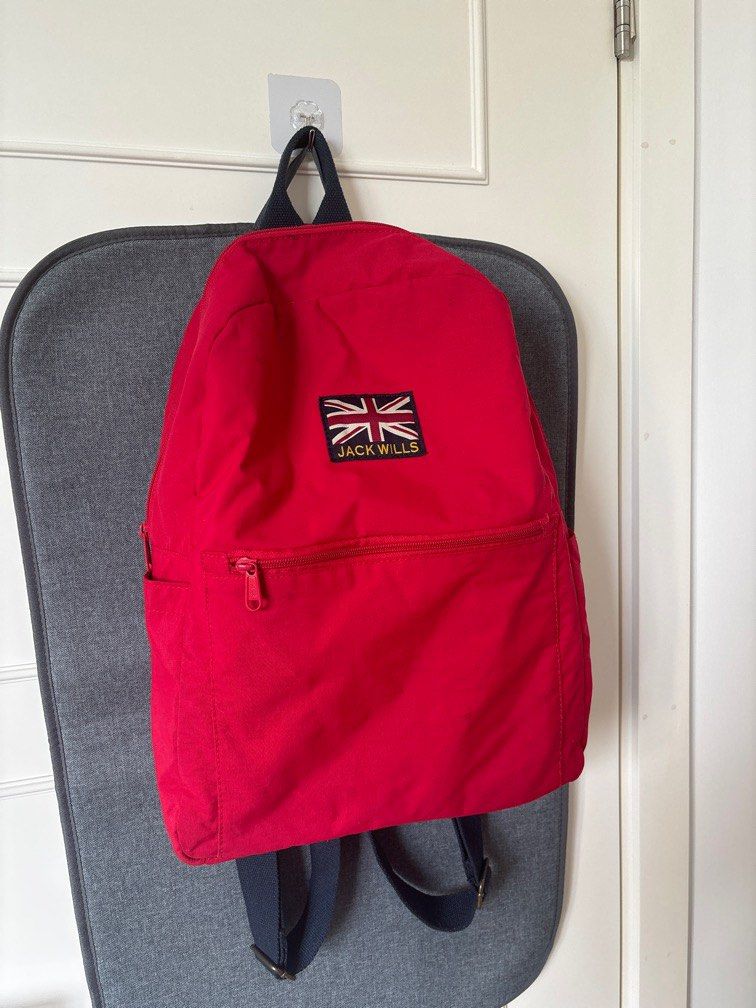 Jack wills top red backpack