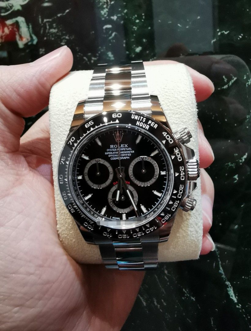 Jan 2024 Rolex Daytona steel ceramic black dial gozilla 126500ln