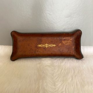 Japan Vintage Brown Leather Pipe Tray