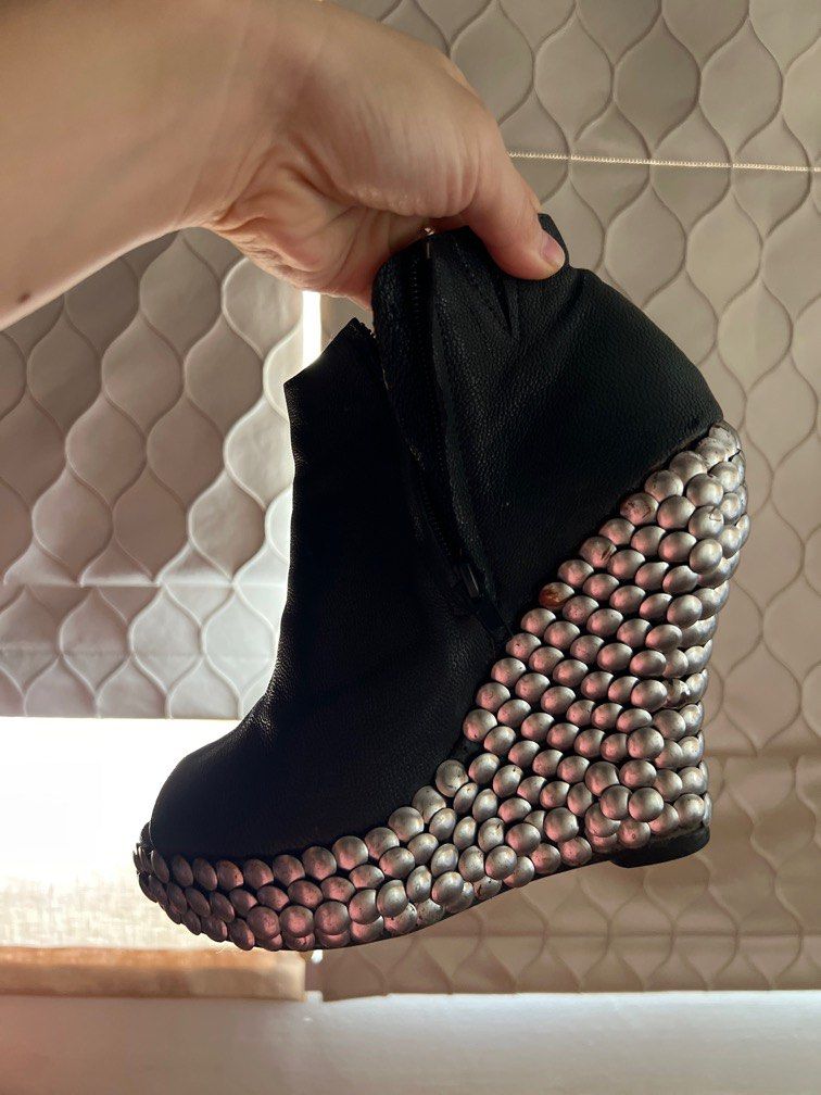 Jeffrey Campbell hardware boots Women s Fashion Footwear Boots