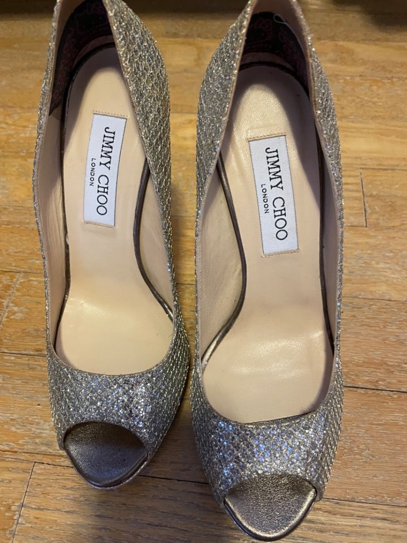 Champagne jimmy clearance choo shoes
