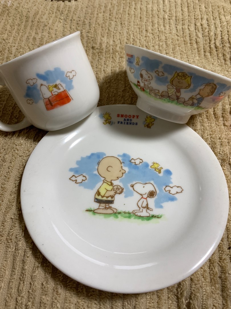 Kanesho Japan Snoopy , Charlie brown and friends set, Furniture & Home