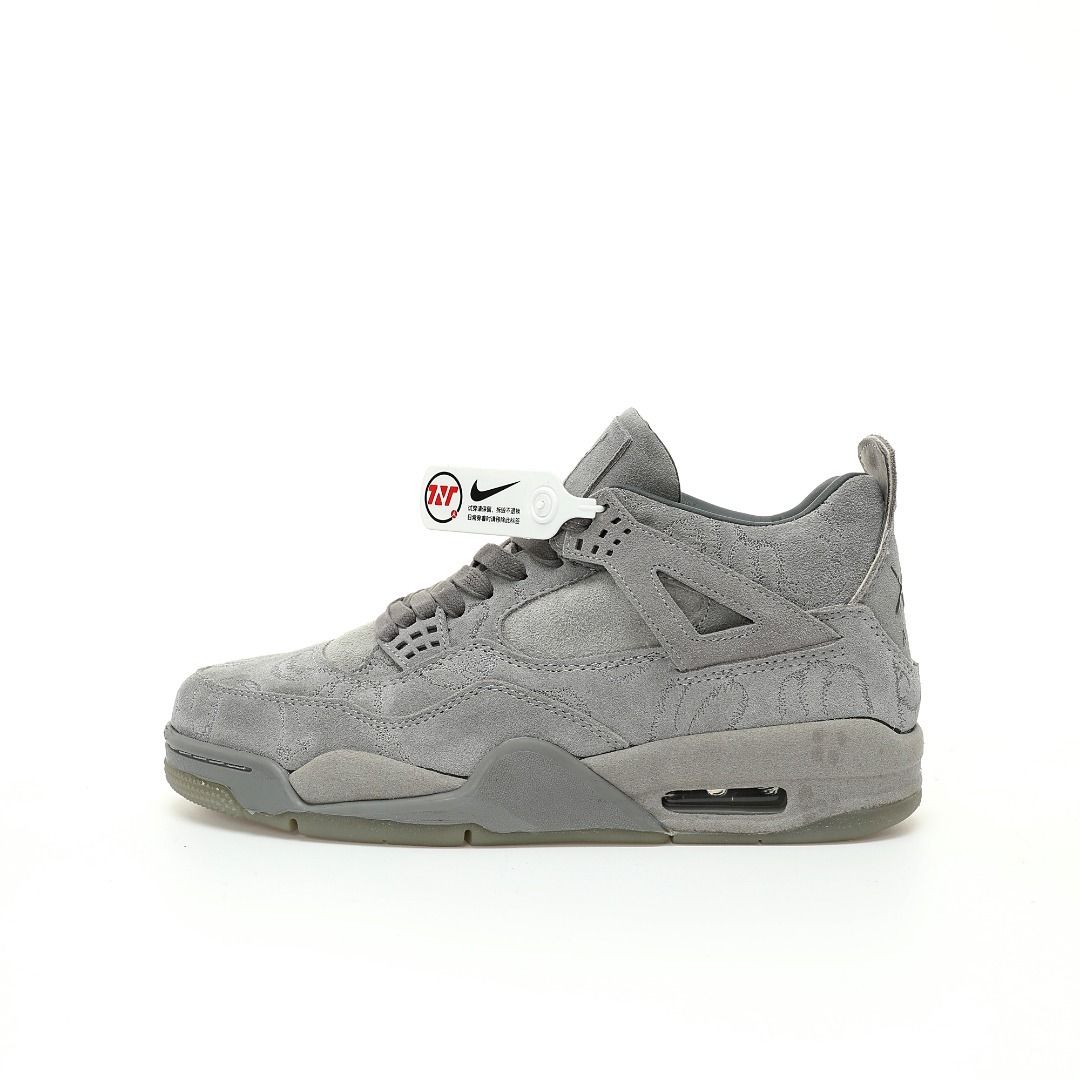 Men's air jordan 4 retro kaws cool grey/white 2025