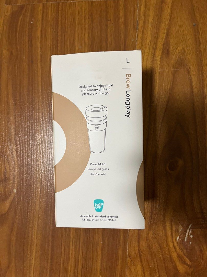 KeepCup Glass Coffee Cup (Pink/Black) (16 oz), Furniture & Home Living