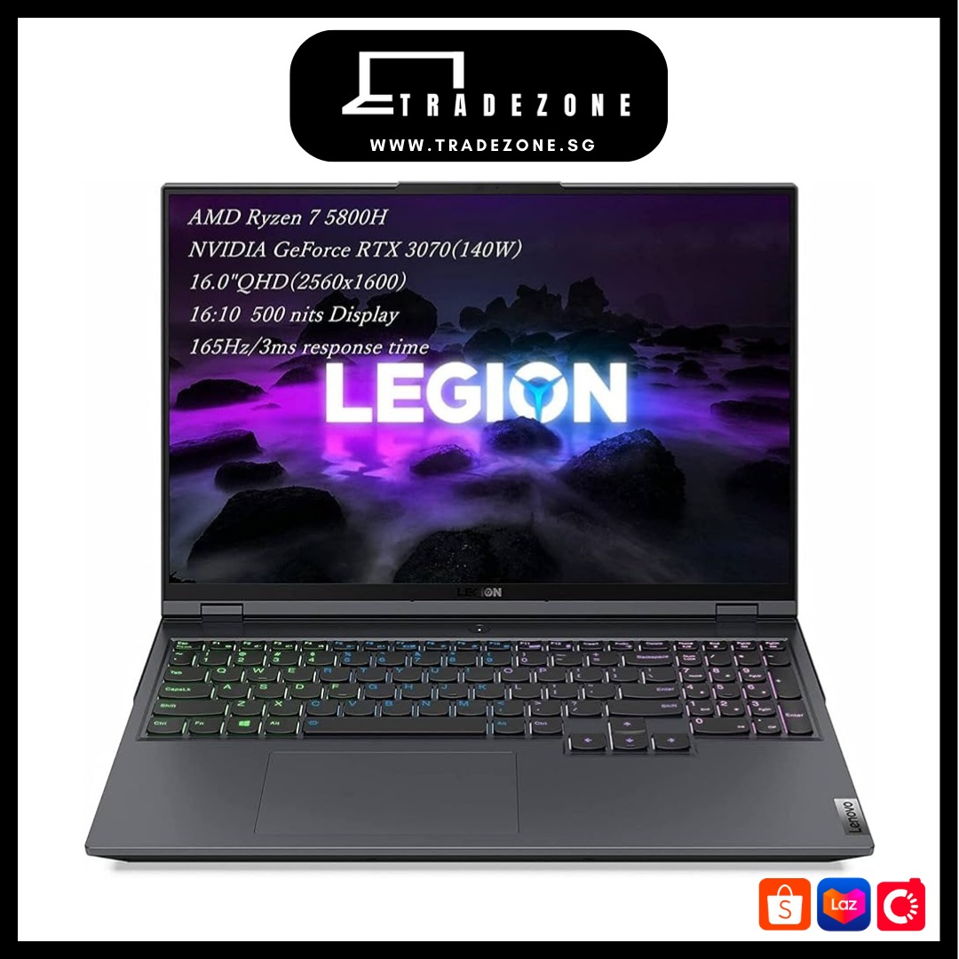 Lenovo Newest Legion 5 Pro Gen 6 Gaming Laptop, Octa-core AMD Ryzen 7  5800H, 16.0 QHD (2560x1600) IPS 165Hz Display, NVIDIA GeForce RTX  3070(140W)
