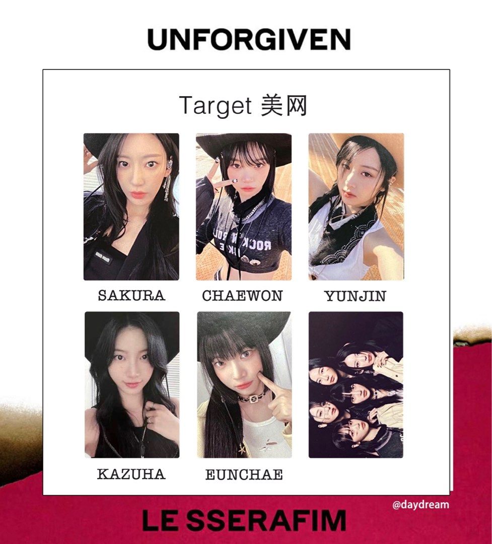 LE SSERAFIM UNFORGIVEN MAKE STAR トレカ 3枚 LE SSERAFIM UNFORGIVEN MAKE STAR トレカ 3枚（Le Sserafim 1st