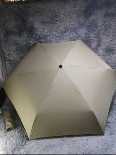 Light Brown Plain Foldable Umbrella