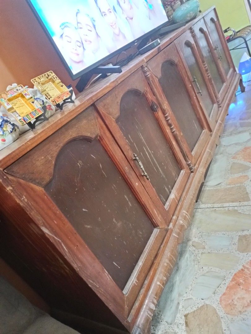 Living Room Cabinet (Category: Shelves, Cabinets & Racks) located in Paranaque City. Submitted by frey21 (Listing ID 1281057999, Image 2). Description: Living Room Cabinet Length: 8 feet Width: 16.5 inches Height: 33 inches Negotiable Pick up only at our house.