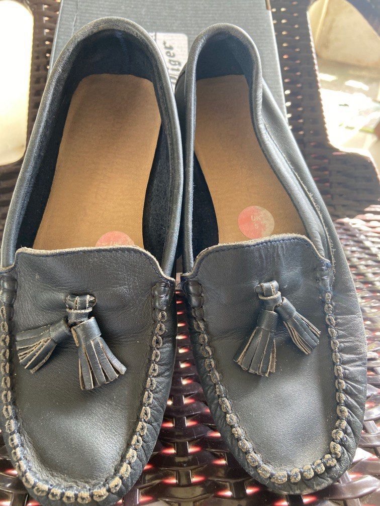 LOLA GONZALEZ blue black loafers
