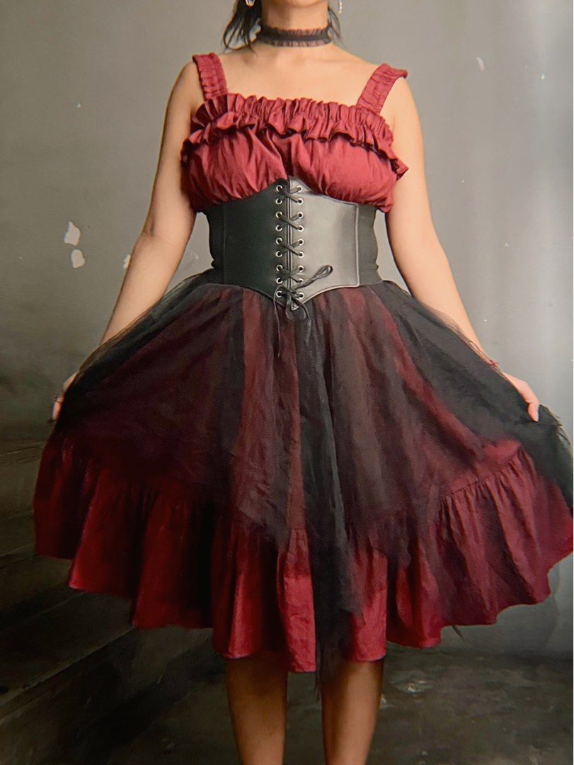 Lolita Vampire Dress with Corset, Women's Fashion, Dresses & Sets