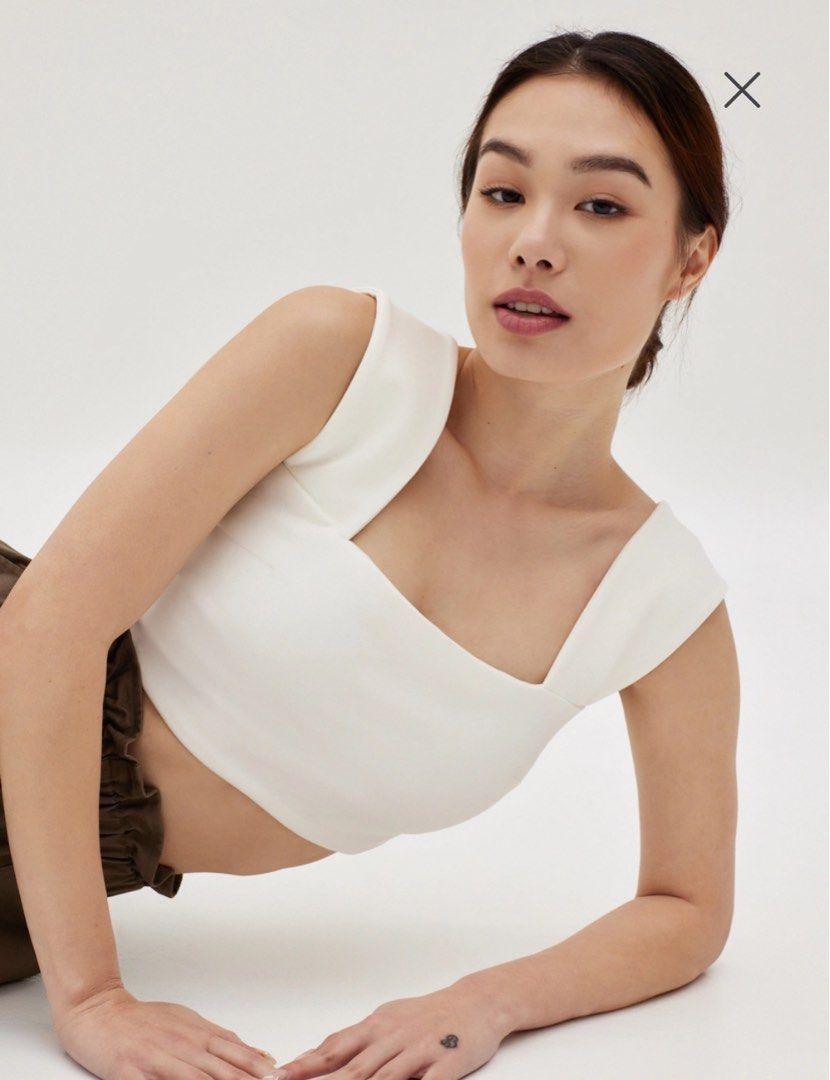 Buy Zielle Padded Square Neck Crop Tank @ Love, Bonito Singapore