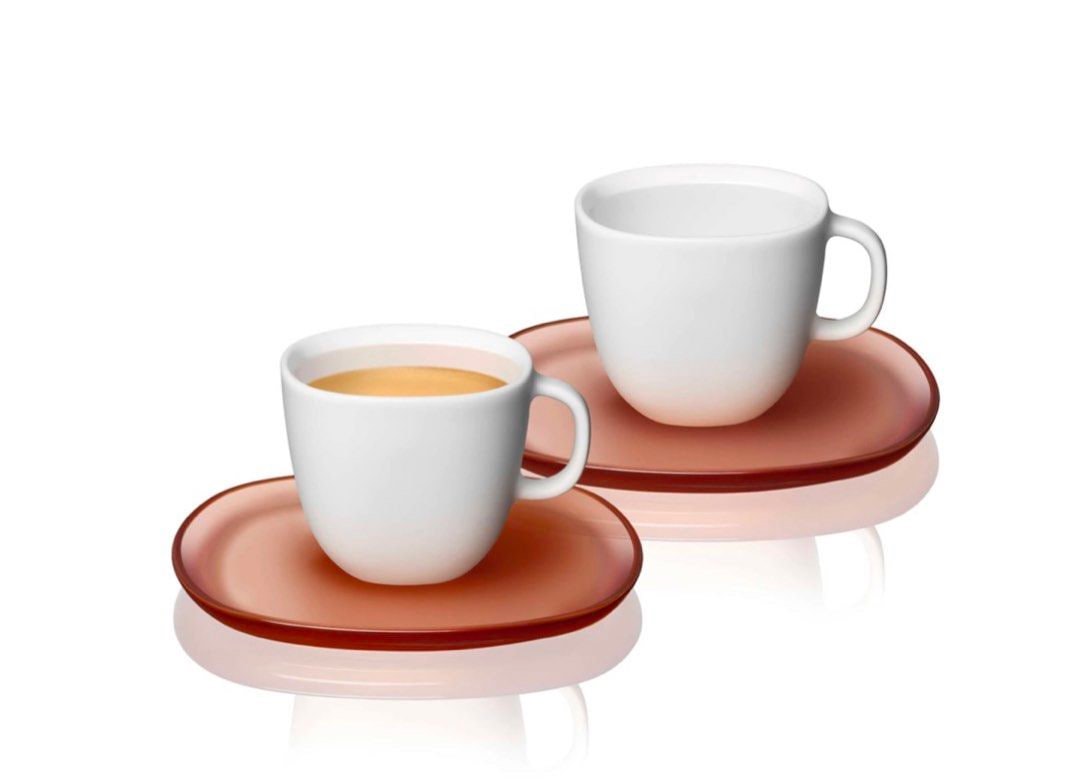 Lungo cups Nespresso LUME series Set of 2 cups 2 saucers