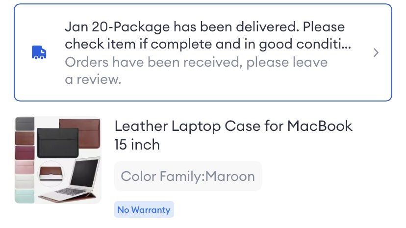 Maroon 15-Inch Laptop Sleeve (Category: Laptops & Notebooks) located in Taguig. Submitted by meismeemaw (Listing ID 1281016377, Image 3). Description: I just received this from the orange app yesterday Bought the wrong size Has not been used, just opened today Original Price: 587 (w/ Shipping) .