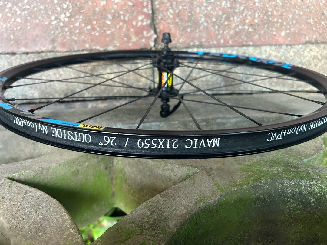 Mavic Crossride Wheelset Pair (Category: Bicycles) located in Iloilo. Submitted by solesbikesandcoolstuff (Listing ID 1281109018, Image 3). Description: BIKE PARTS: Mavic Crossride Wheelset 26 diameter; 24 flat spokes; not tubeless ready; No dents or cracks; just minor scratches due to use; Selling it as pair; Payment FIRST before shipping via Gcash or BDO online; Shipping c/o buyer via LBC; .