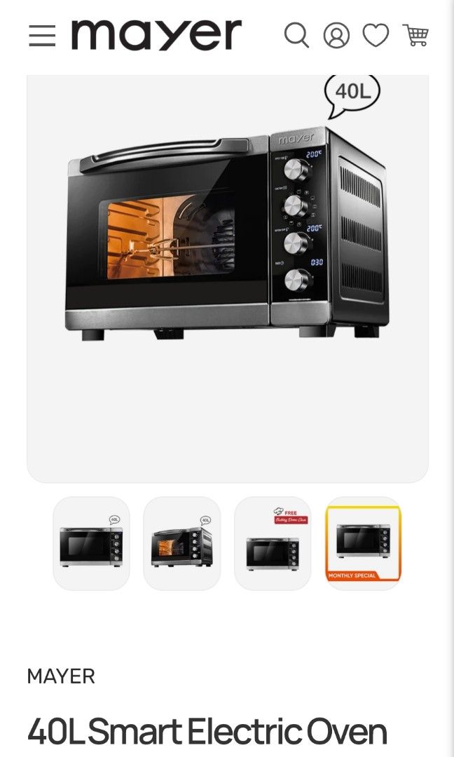 Mayer smart electric hotsell oven