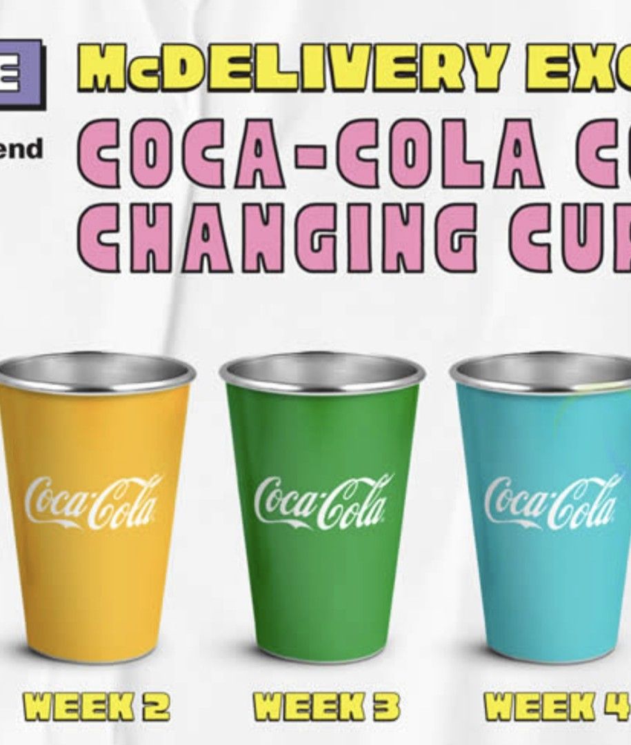 Mcdonald green colour changing Cup (green color, mcdelivery), Hobbies