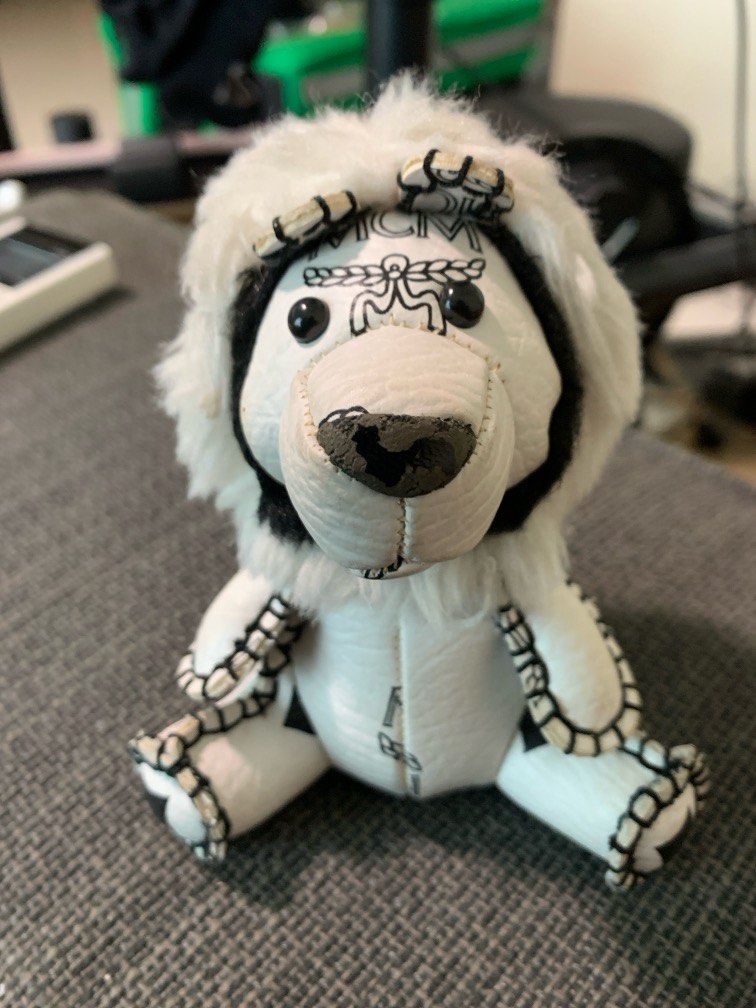 MCM White Tiger Keychain