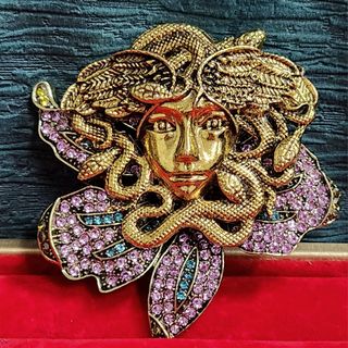 Medusa brooch cheap
