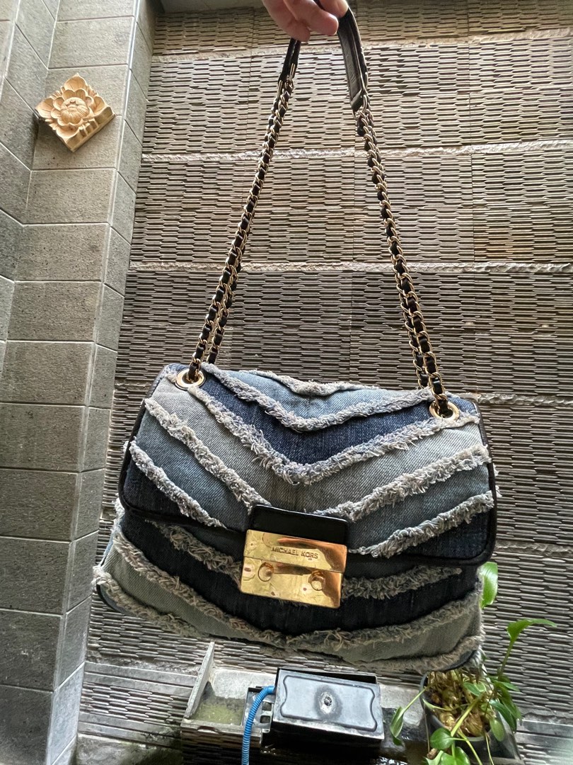 Denim Michael Kors Quilted Sloan Bag Michael Kors Sloan Denim