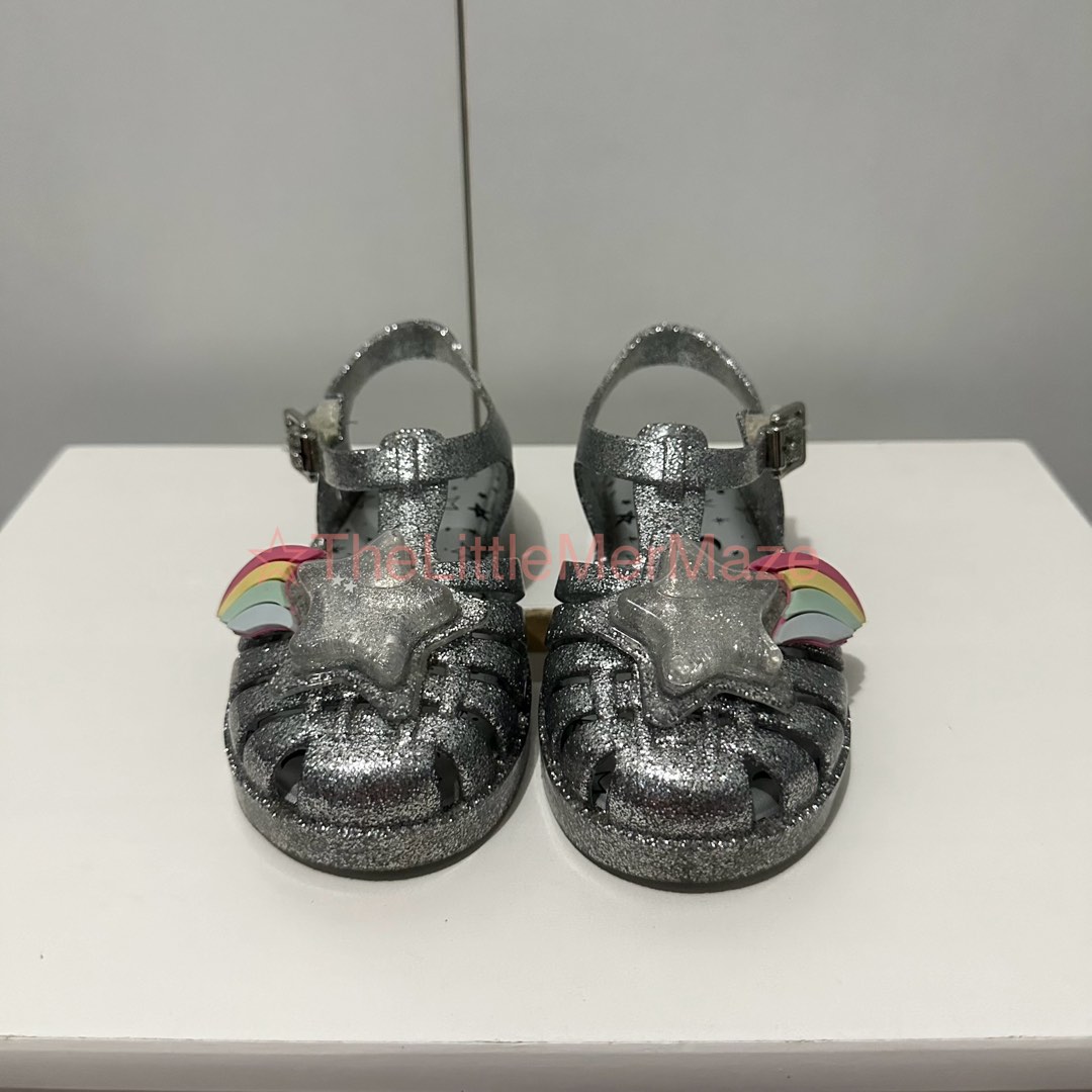 Mini Melissa Possession II Glass Silver Glitter US9 15.5cm Babies