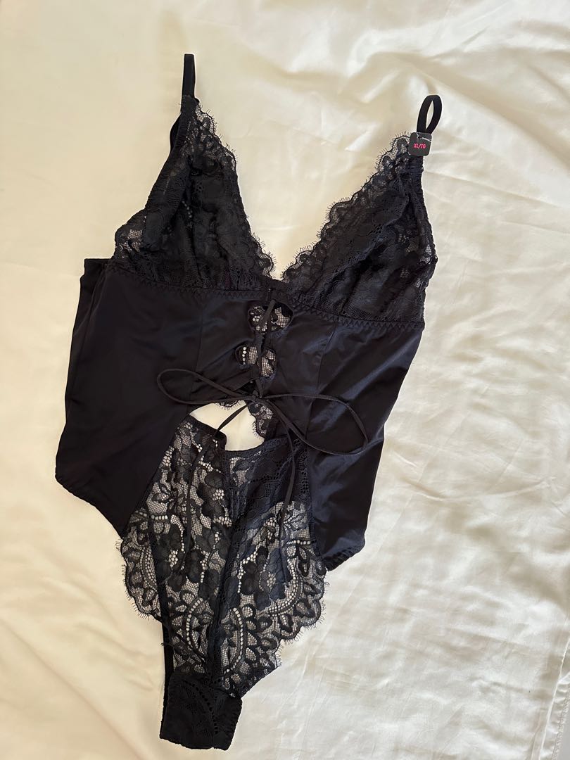 Buy La Senza Push Up Lace Bodysuit BLACK Size M at