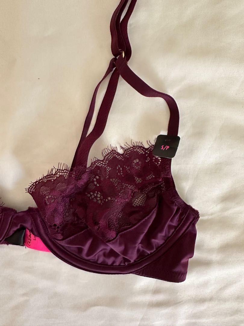 La Senza burgundy lace bra size 38D