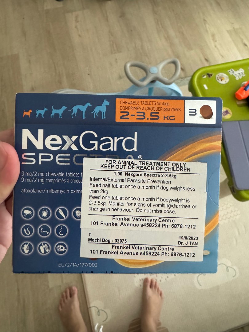 Nexgard Spectra 2-3.5kgs, Pet Supplies, Pet Food on Carousell
