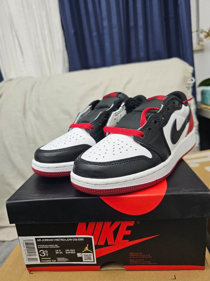 Nike Air Jordan 1 Retro Low OG (Category: Sneakers) located in Quezon City. Submitted by maris (Listing ID 1281060971, Image 1). Description: 💯% Authentic comes with box and receipt.