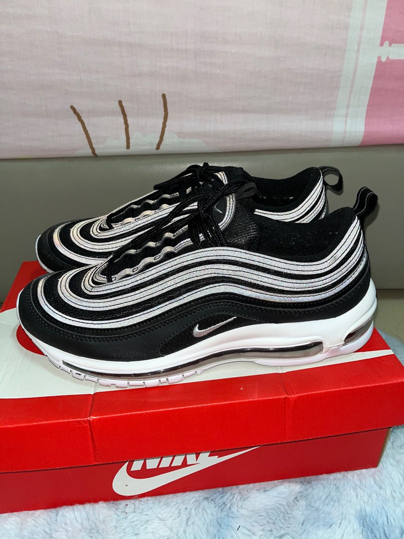 Nike air max 97 black with white stripe store