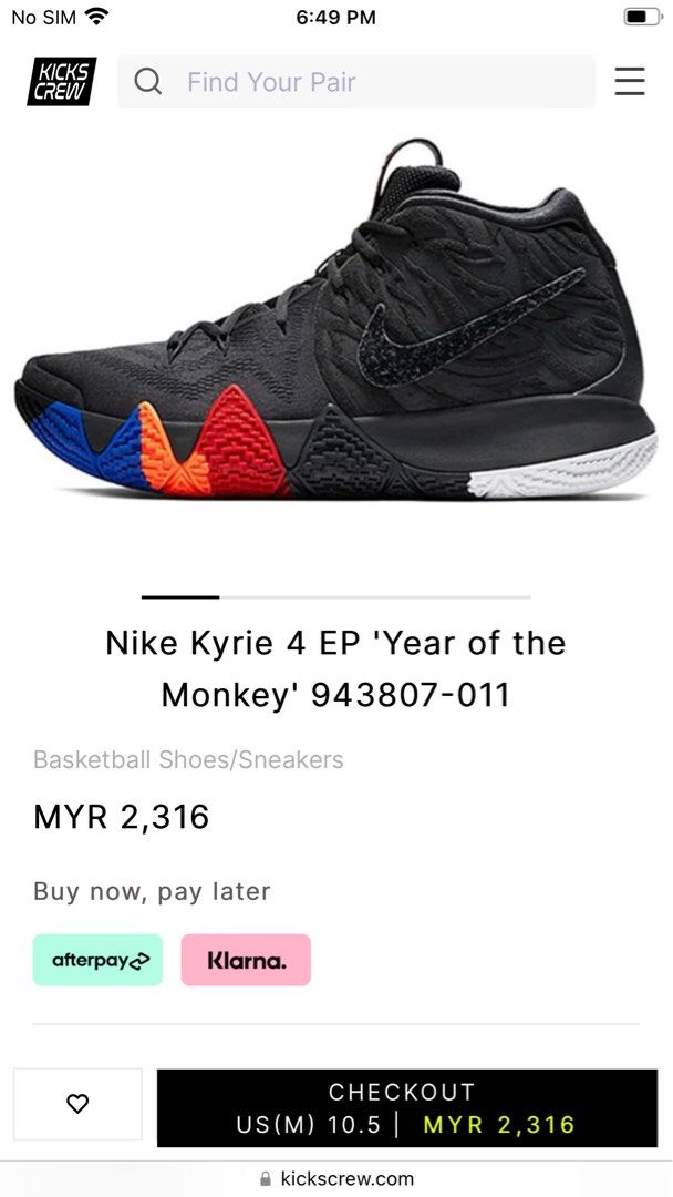 Kyrie 4 year of the monkey price hotsell